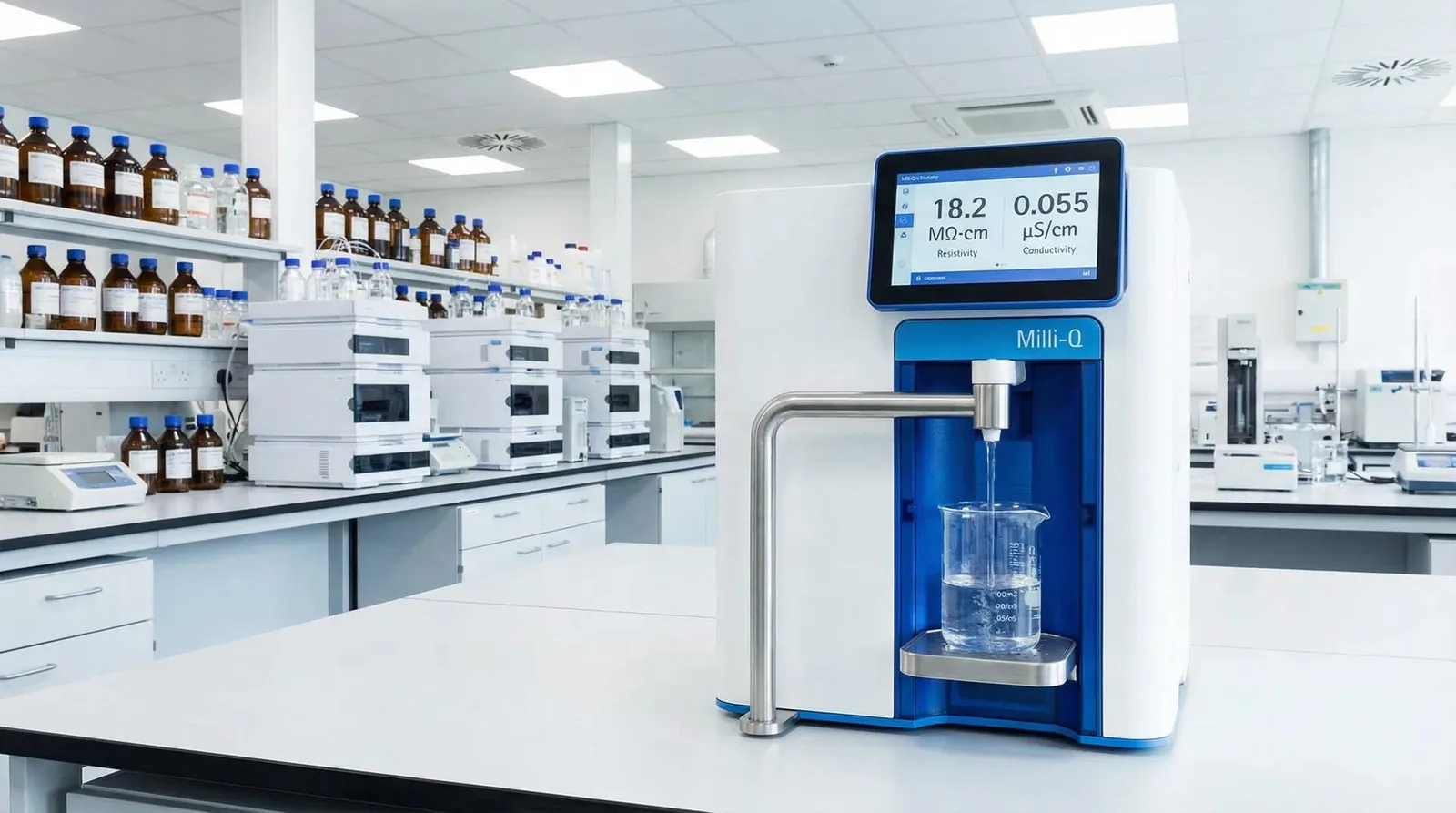 Laboratoriemiljö för iQH2O:s teknik- och dokumentationssida